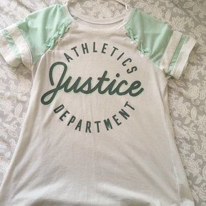 Justice Logo Lace-Up Football Tee